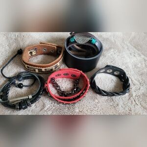 Bracelet Set - Black, Red, Brown